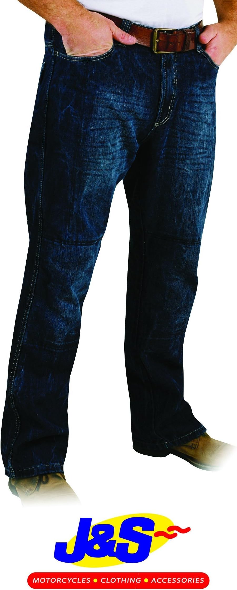 OXFORD SUPERSLIDERZ SS2 CASUAL DENIM JEANS KEVLAR MOTORCYCLE PANTS MOTORBIKE TROUSERS BLUE J&S (36, Long Leg 33 Inches)