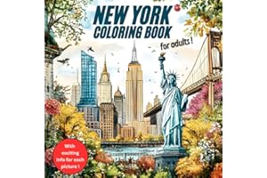 New York Coloring Book for Adults – 50 Cool Designs to Relax & Dive Into, with Fascinating Facts: A Creative Journey Through Iconic Landmarks, Neighborhoods and Graffiti Art