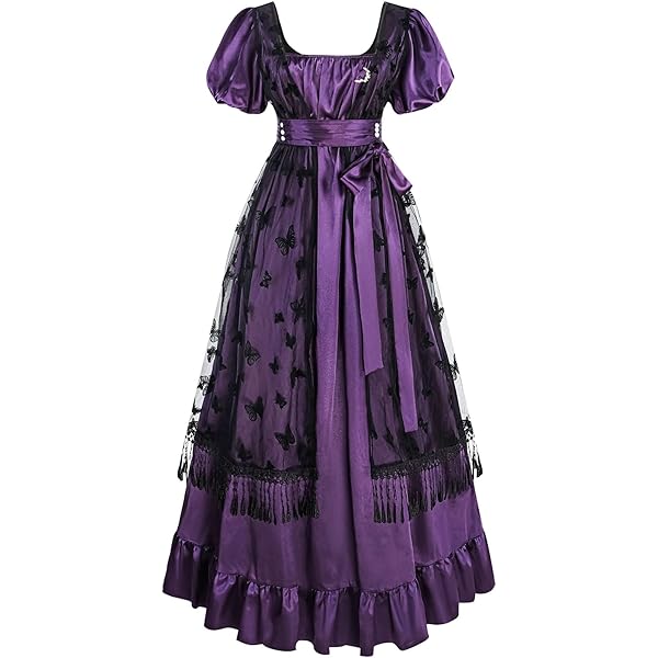 sachin and babi light blue dress LEVEN Sixteen Purple Long Sleeve Maxi Dress for Women, Empire Waist with Pockets Purple-Medium Medium main image 1