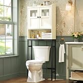 MXARLTR Over The Toilet Storage Cabinet, Above Toilet Bathroom Storage Cabinet with Double Doors and Soft Hinges Over Toilet 