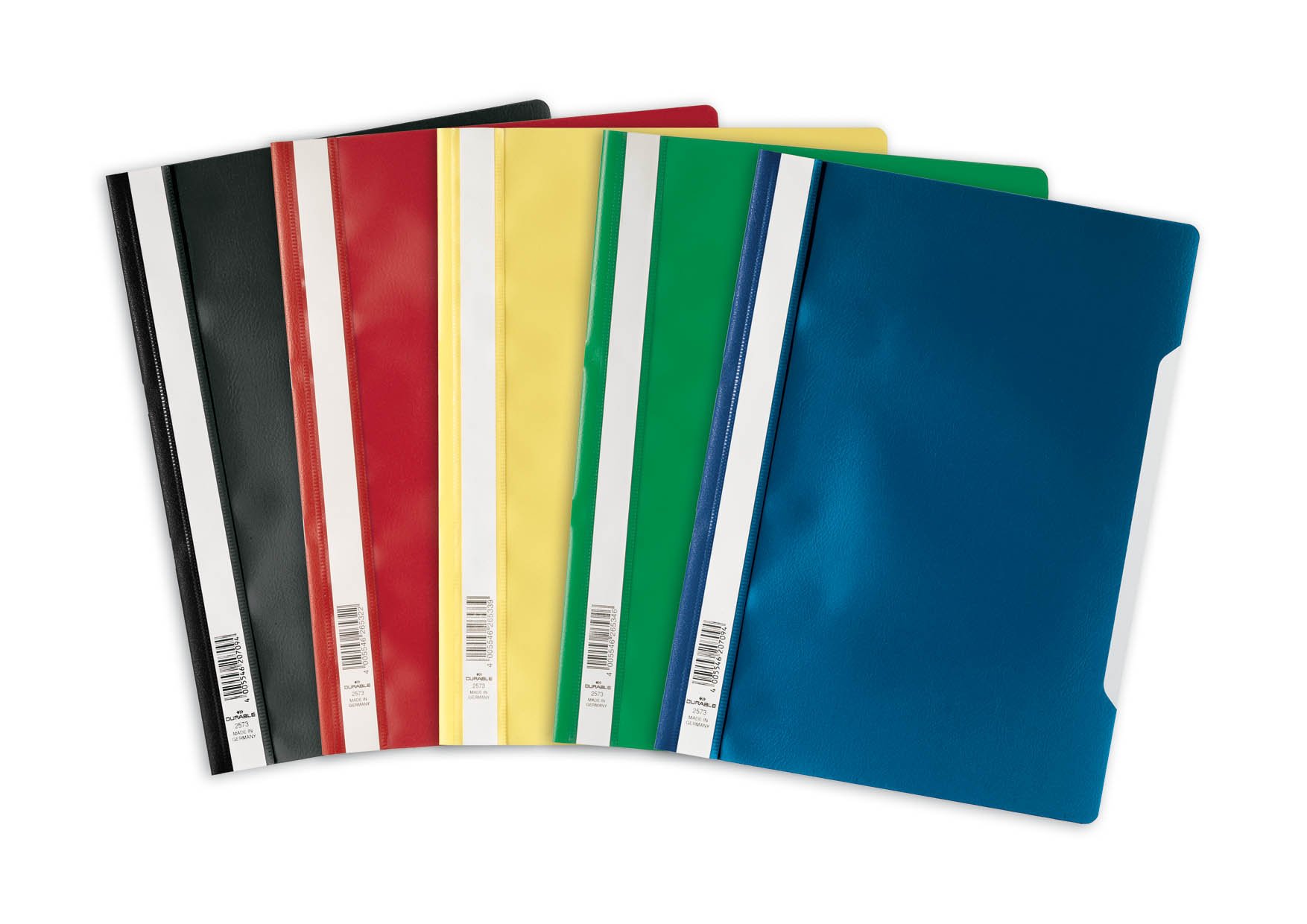 Durable 252300 Clear View Folder-Report File A4 PP, Assorted Colours - Pack of 25
