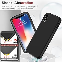 LeYi for iPhone 10 Case, iPhone X Case with [2 x