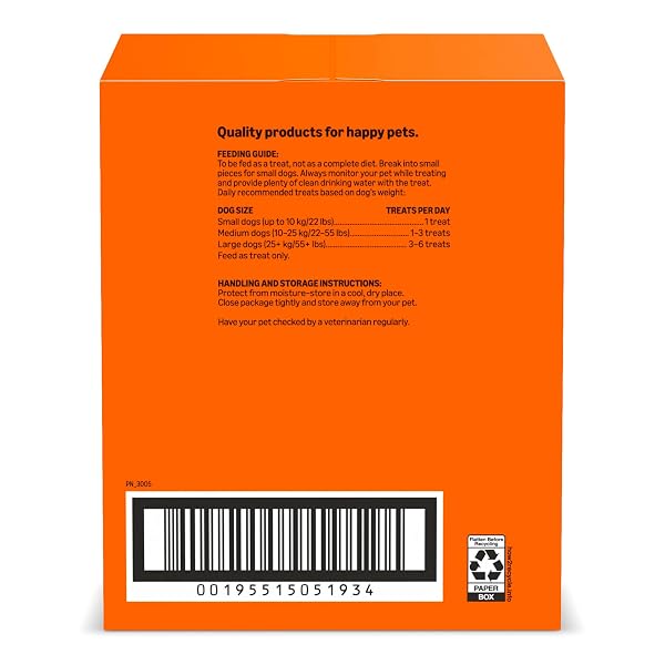 AMAZON BASICS CRUNCHY DOG BISCUITS PEANUT BUTTER FLAVOR DOG TREATS 5 LB. BOX