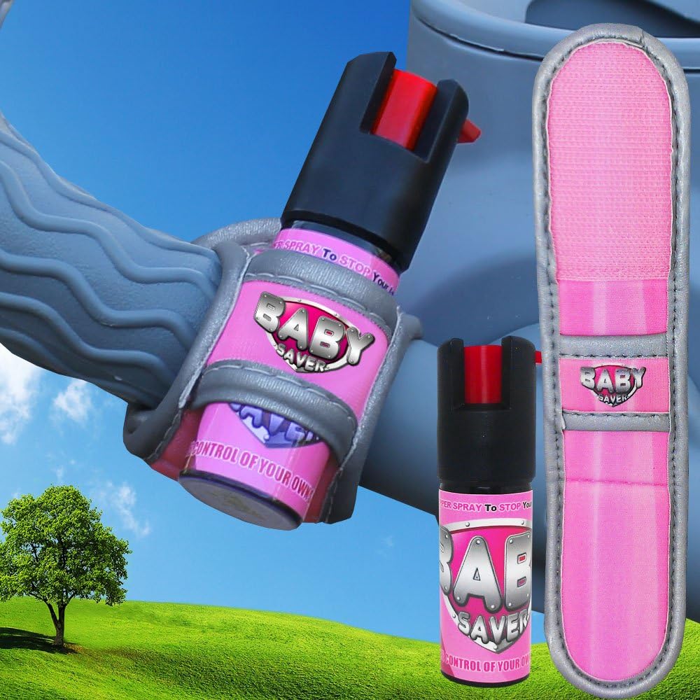 Pepper Spray For Women - Made For Wheeled Joggers And Baby Strollers - Fits Easily On Bars - Running - Jogger - Walking - Baby Safety