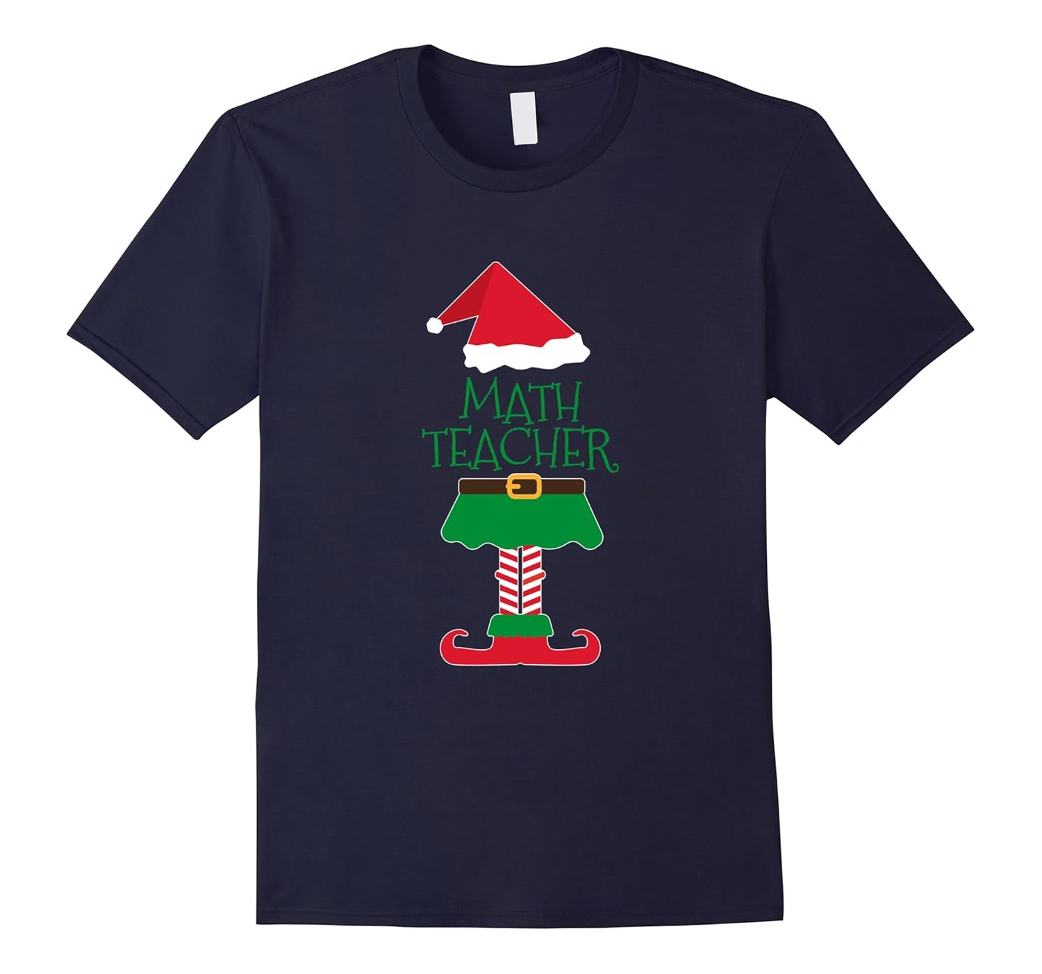 Math Teacher Elf Christmas Shirt | Santa Christmas Shirt-ANZ