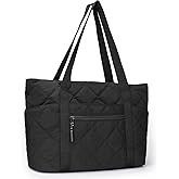 befen Laptop Tote Bag for Women Work, Travel Tote Bags Nurse Puffer Quilted Handbags, Lightweight Waterproof Beach Purse