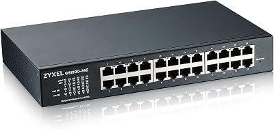 Zyxel GS1900-24E 24-Port Gigabit Smart Managed Switch VLAN QoS IGMP Fanless