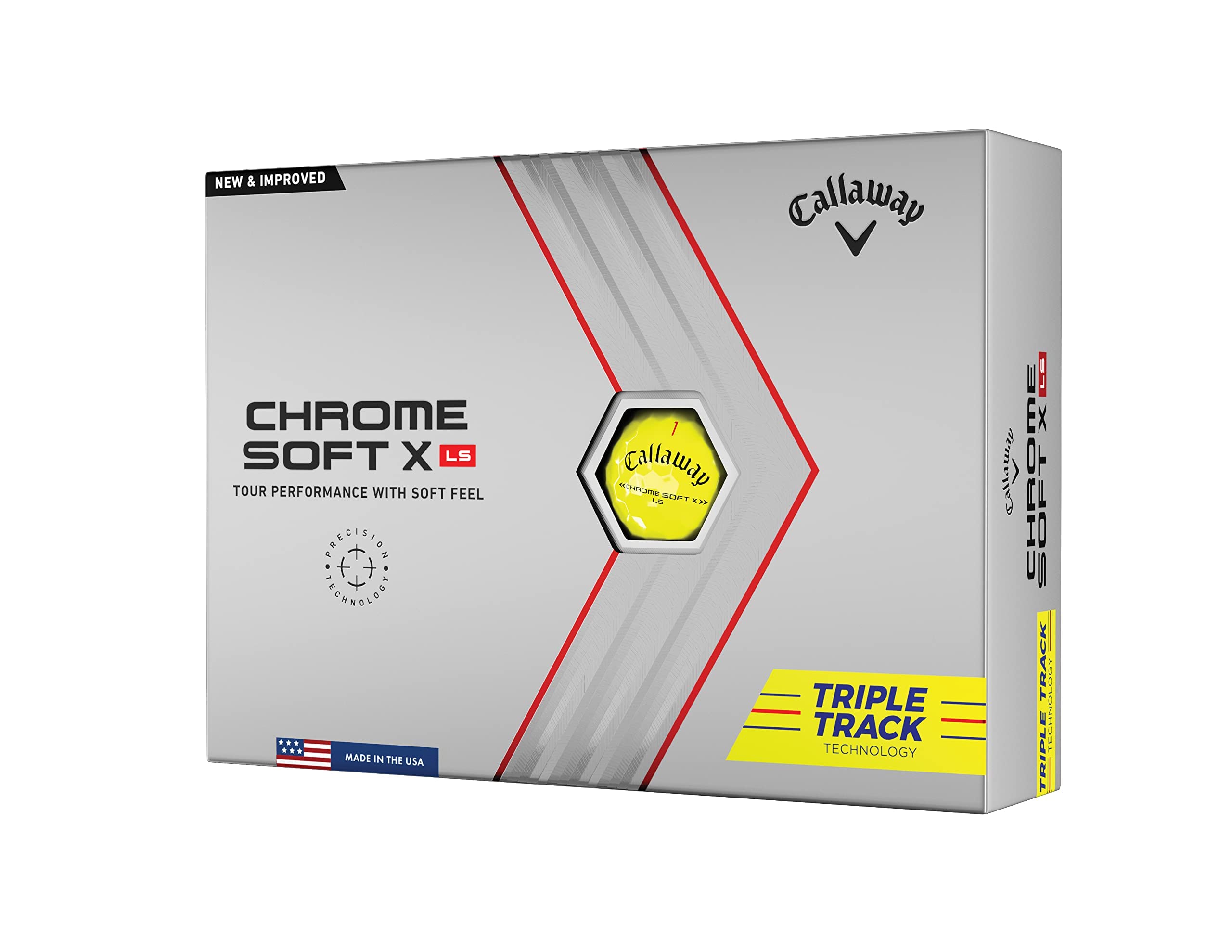 Callaway Golf Chrome Soft X LS Golf Balls (2022 edition),Triple Track,Triple Track