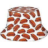 Hot Dog Bucket Hat Packable Funny Food Fisherman Cap Outdoor Summer Travel Beach Sun Hats for Men Women Teens