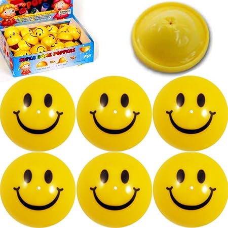 German-Trendseller ® - 12 x PoP - UP - Smiley Hüpfer =? Männchen ? Kinder lieben Diese Smileys!