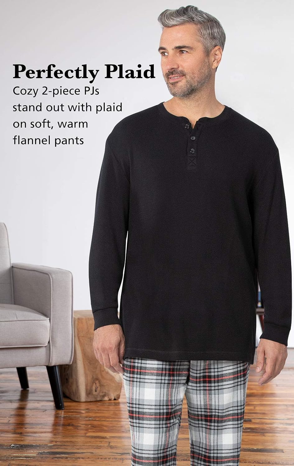 PajamaGram Mens Pajamas Set Plaid - Mens Flannel Pajama Set at  Men’s Clothing store