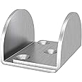 JUBEST Sliding Barn Door Floor Guide, U Shape, Stainless Steel for Door Thick 1-7/16" - 1-13/16"