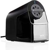 X-ACTO Pencil Sharpener, School Pro Electric Sharpener, Black, With Six Size Dial, XL Shavings Bin - Heavy Duty, Classroom Su