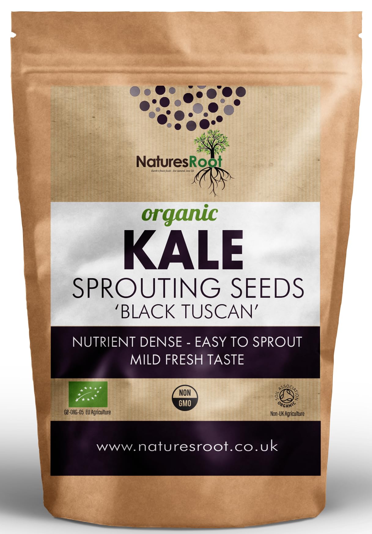 Natures Root Organic 'Nero di Toscana' Kale Seeds 125g (Approx 30000 Seeds) - Cavolo Nero | Black Cabbage | Tuscan Kale | Sowing Vegetable Seeds | Planting | Sprouting