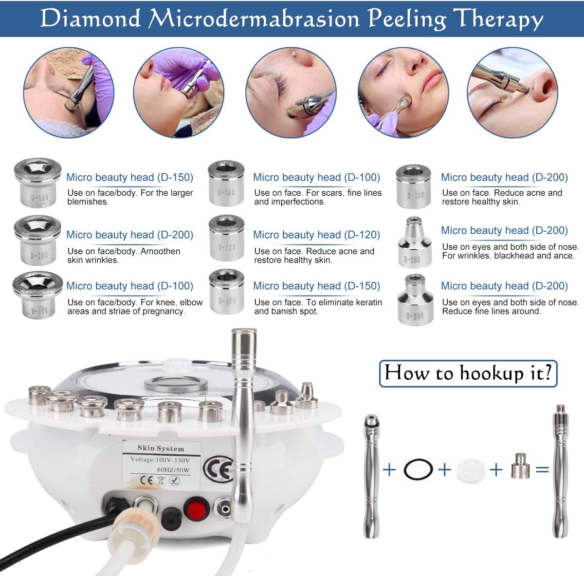 [Upgrade Version] 3 in 1 Diamond Microdermabrasion, Yofuly Dermabrasion Machine Facial Care Salon Equipment for Personal Home Use (Suction Power: 65-68cmHg)