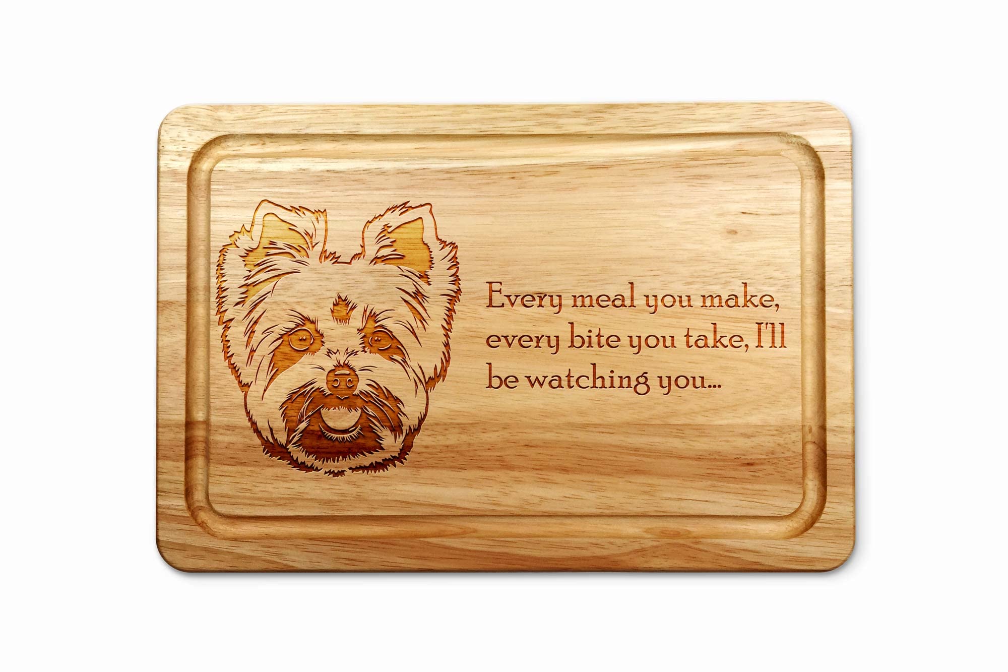 Personalised Store Yorkshire Terrier (Yorkie) Wooden Chopping Board 30 x 20 cm