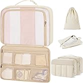 BAGSMART Compression Packing Cubes for Travel, 6/5/4set Lightweight Packing Organizers, Summer Travel Essentials Suitcase Organizer Bags Set