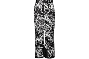 Arctix Kids Snow Sports Cargo Snow Pants with Articulated Knees, Cracked Marble Black, Large