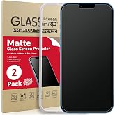 Ambison Matte Screen Protector for iPhone 17e/16e/14/13/13 Pro 6.1", 2 Pack | Anti Glare, Anti Fingerprint, 9H Tempered Glass, Scratch Resistance Military-Grade, Smooth as Silk, Easy Installation Frame