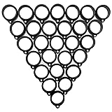 ZAOIIZ 21Pcs Black Anti-Lost Silicone Rubber Rings