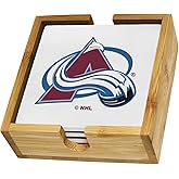 The Memory Company NHL Colorado Avalanche Ceramic Square Coasters Set of Four