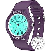 Watch for Men Women Big Face Classic Analog Quartz Sports Backlight Unisex Waterproof Nurse Watch for Medical Army Military Time with Second Hand Easy to Read Casual Wristwatch