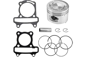 New Olym 47mm/1.85" Piston Rings Kit Assembly with Head and Base Gaskets for 139QMB 139QMA Engine Scooter Moped ATV Go Karts