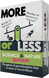 More or Less Science & Nature Edition Card Game Brand New 2 Players