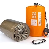 Bearhard Emergency Sleeping Bag Bivy Sack with Paracord, Ultralight Waterproof Thermal Survival Bivvy Bag Survival Shelter Em