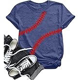 Baseball Shirt Women Baseball Love Graphic Tees Funny Baseball Mom T Shirt Game Day Short Sleeve Tops