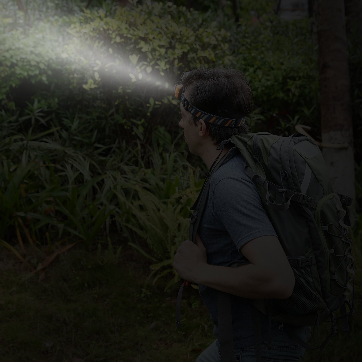 Headlamp LED 3 Modes Headlight Flashlight Waterproof with SOS Modes for Camping, Running, Reading and Hiking, 3 AAA Batteries Included