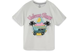 Volcom Girls Shirts - Casual Crewneck Short Sleeve Graphic Tee Trendy Tops - Breathable Girls Summer Clothes