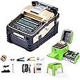 Signal fire Optical Fiber Fusion Splicer, SM&MM Automatic Intelligent FTTH Fiber Optical Welding Splicing Machine w/5 Inch Digital LCD Screen, Optical Fiber Cleaver Kit, Ai-8C Splicing 6S Heating 15S