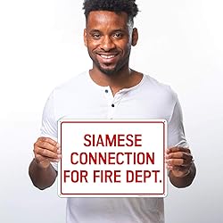 Siamese Connection for Fire Dept. Sign, 10x14