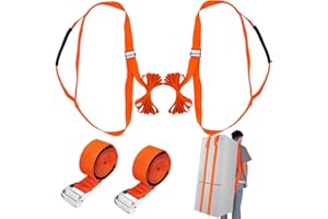 IFOCUTY Appliances Lifting and Moving Straps for One Person，Heavy Duty Lashing Straps Up to 600lbs,Single Lifting and Moving System with Adjustable Lenth Grip for Mattress, Heavy Objects