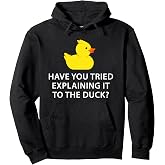 Funny Programmer Rubber Duck Debugging Pullover Hoodie