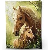 Ti Caldi Cute Horse Blanket, Soft Warm Lightweight Animal Flannel Throw Blanket for Couch, Bed, Travel & Outdoor, Cozy Fluffy Fuzzy Blankets for Women Boys Girls, Home Decor 60×50 in