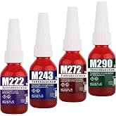 Realth 10 ml 4 Pack Thread Locker M222 M243 M272 M290 | Lock Tight Threadlocker for Nuts &amp; Bolts Locker &amp; Seal Fasteners, Thread Locking Compound Anaerobic Curing Metal Glue
