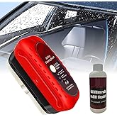 Automotive Oil Film Cleaning Brush, Hydrophobic Glass Cleaning Board, Car Glass Oil Film Remover Glass Cleaning Wipe Board for Windshield Improves Clarity and Visibility (1set Brush+Refill Liquid)