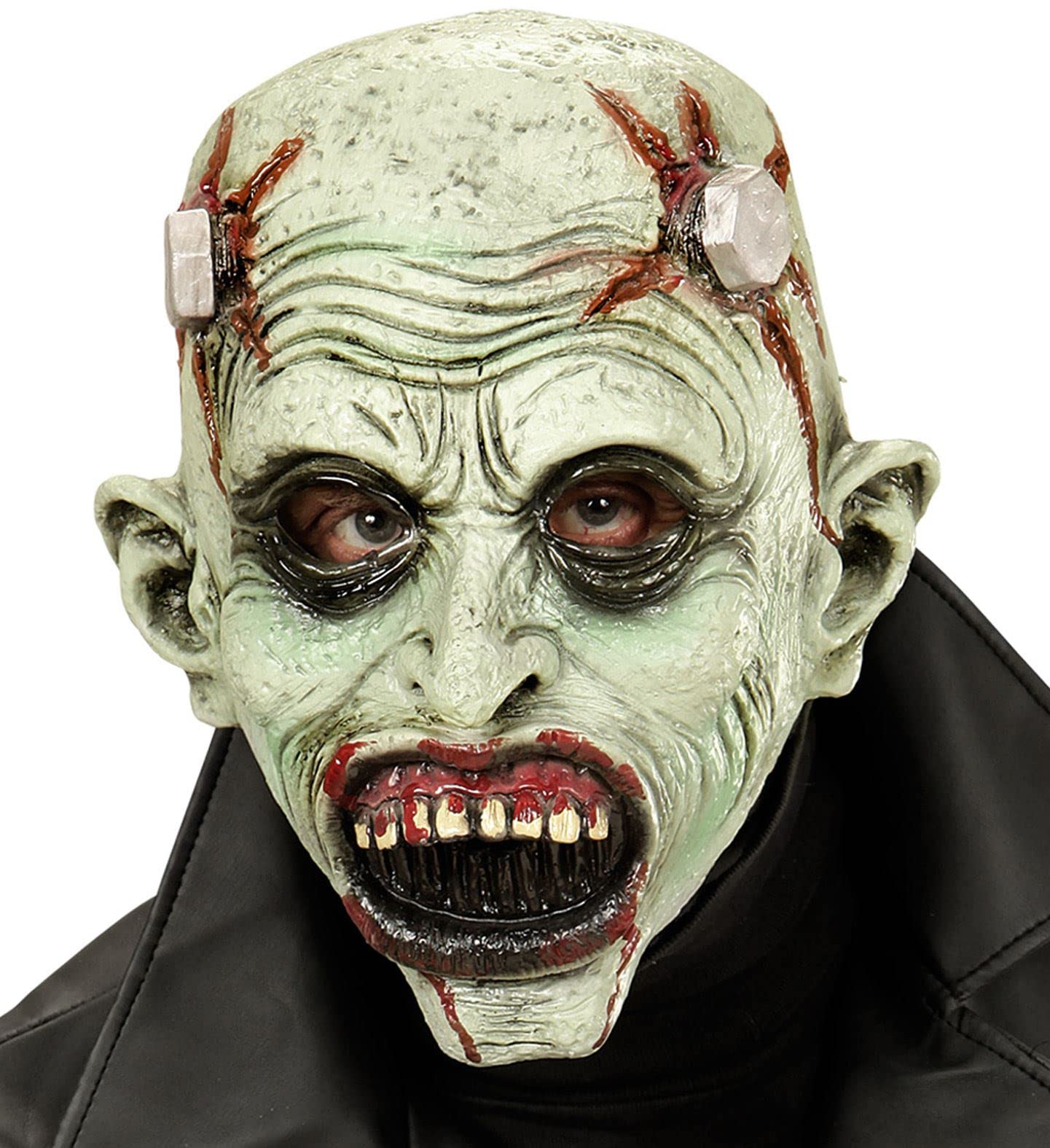 Widmann vd-wdm00398 Laboratory 3/4 Monster Mask, Green, One Size