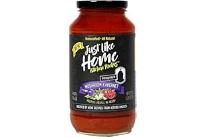 JUST LIKE HOME KITCHEN RECIPES Just Like Home Gourmet Pasta Sauce - Mushroom Cabernet Vegatarian Tomato Sauce - Kitchen Inspired Recipe - Balanced Flavor - Premium Ingredients - Supports Homeless - Preservative & Gluten Free - 25oz