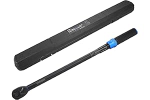 UYECOVE 1/2-Inch Drive Click Torque Wrench, Dual-Direction Click Professional Torque Wrench 25-250FT.LB/33.9-339N.M, Dual Range Scales Graduated in FT.LB and N.M, Blue