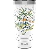Tervis Traveler Painted Tropical Paradise Triple Walled Insulated Tumbler Travel Cup Keeps Drinks Cold & Hot, 30oz, Stainless Steel