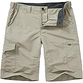 Hiking Shorts for Men Cargo Casual Quick Dry Lightweight Stretch Waist Outdoor Fishing Travel Shorts