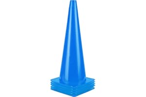 ALYTREE [5 Pack] 18 inch Traffic Cones, Safety Road Parking Cones,Agility Field Marker Cones for Soccer Basketball Football Drills Training, Outdoor Sport Activity & Festive Events– (5 Color Options)