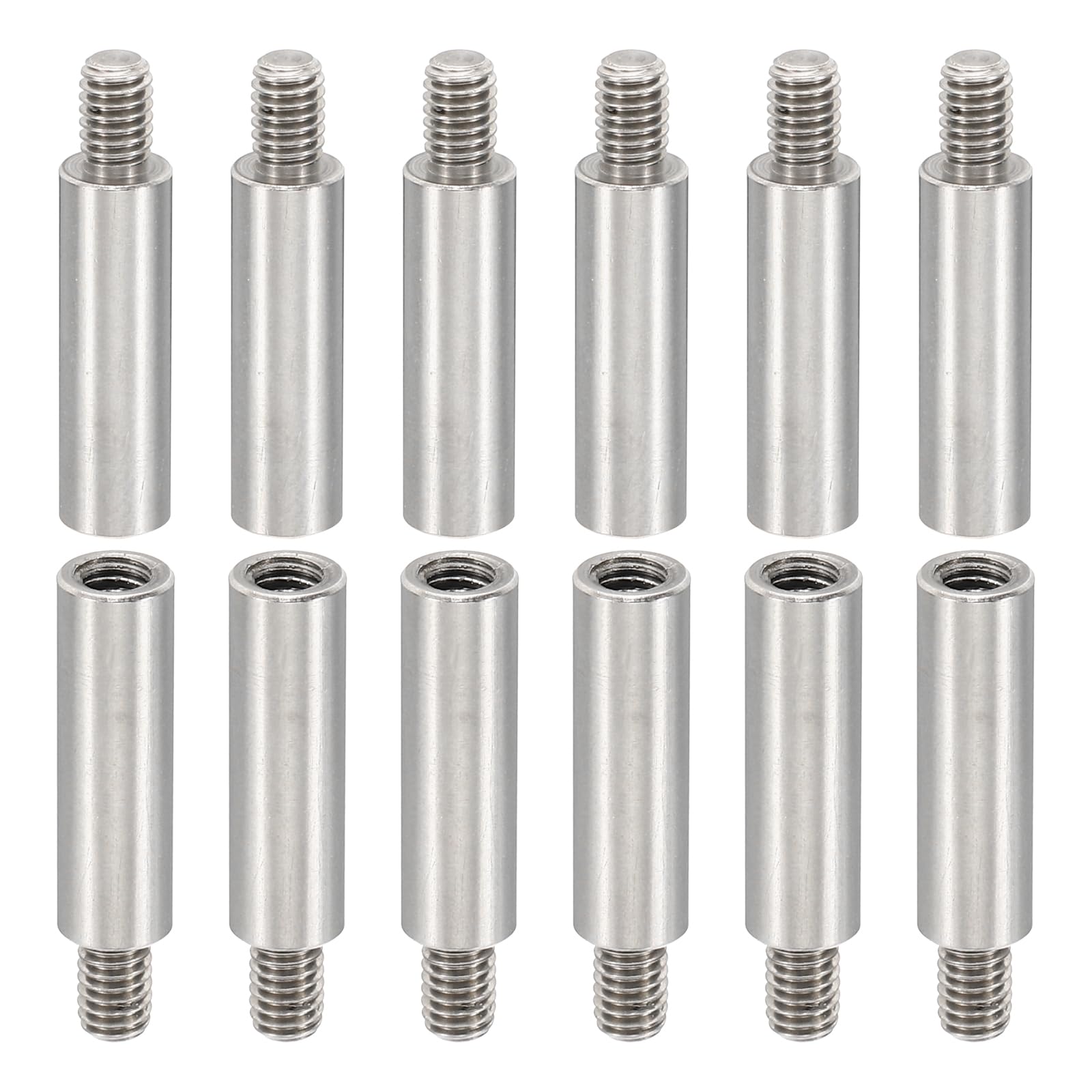 PATIKIL 12pcs M4 Standoffs, M4 20+6mm Spacer Standoffs Steel Threaded Standoffs Screws Kit 4mm ID 6mm OD Metric Male Female Thread Adapters for Circuit Board PCB RC Drones Motherboard โ image 1