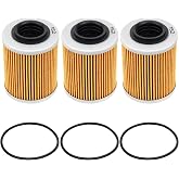3 Pcs 0800-011300-00030 Oil Filter for CFMOTO Cforce Zforce Uforce | Uforce 400 500 600 800 900 950 1000 Trail EPS UTV ATV Replace 0800-011300-0004 Oil Filter with O-rings