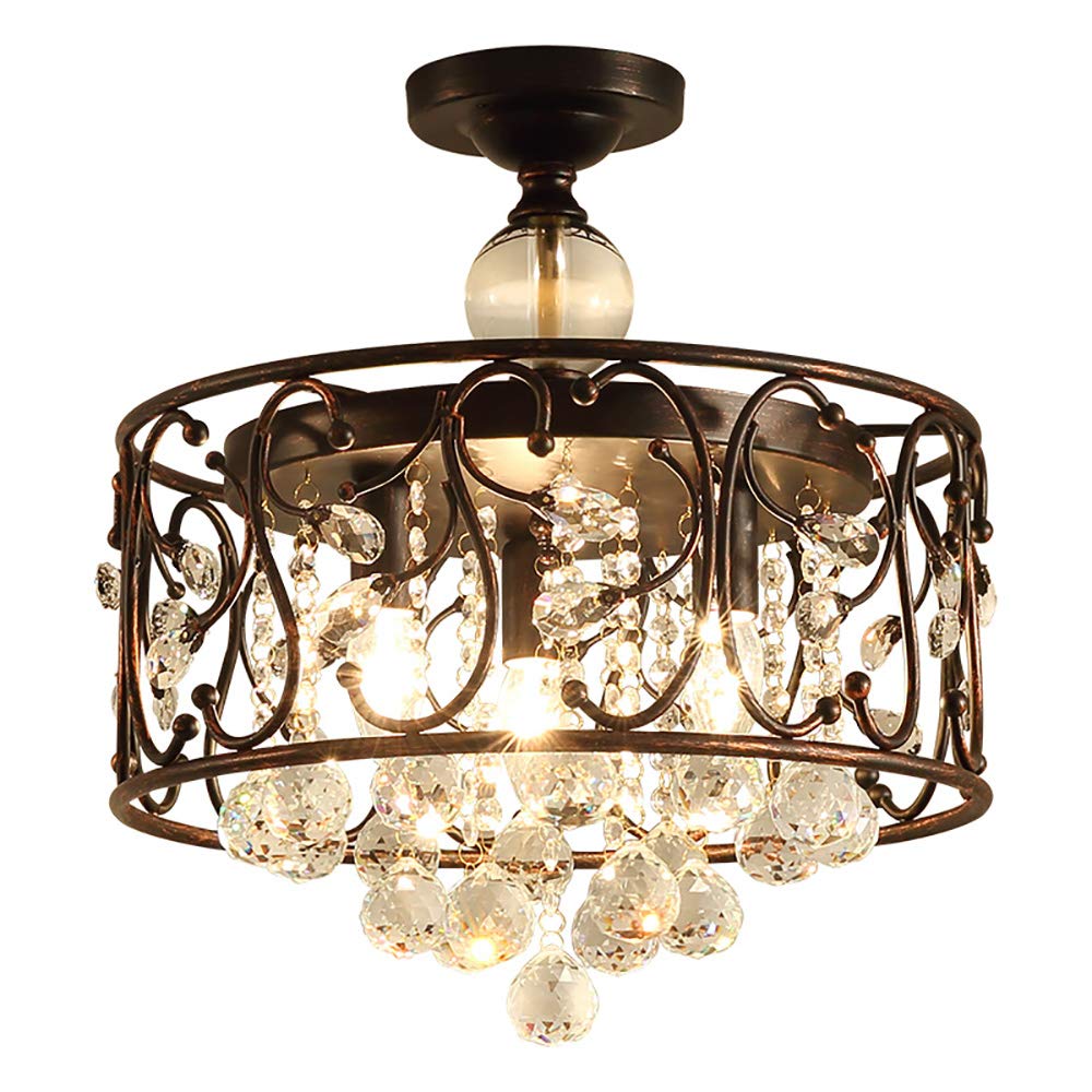 Bagood Led Crystal Chandelier Pendant Light 15 7 Contemporary 4