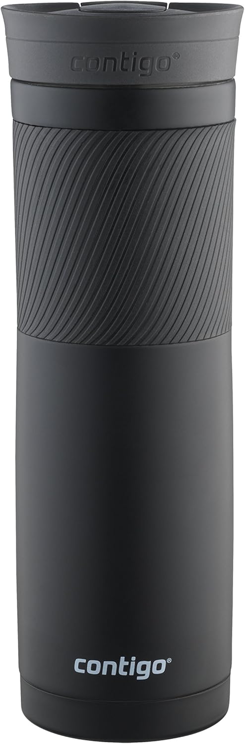 Contigo 72952 Vacuum-Insulated Stainless Steel Travel Mug, 24 Ounce, matte black: Kitchen & Dining