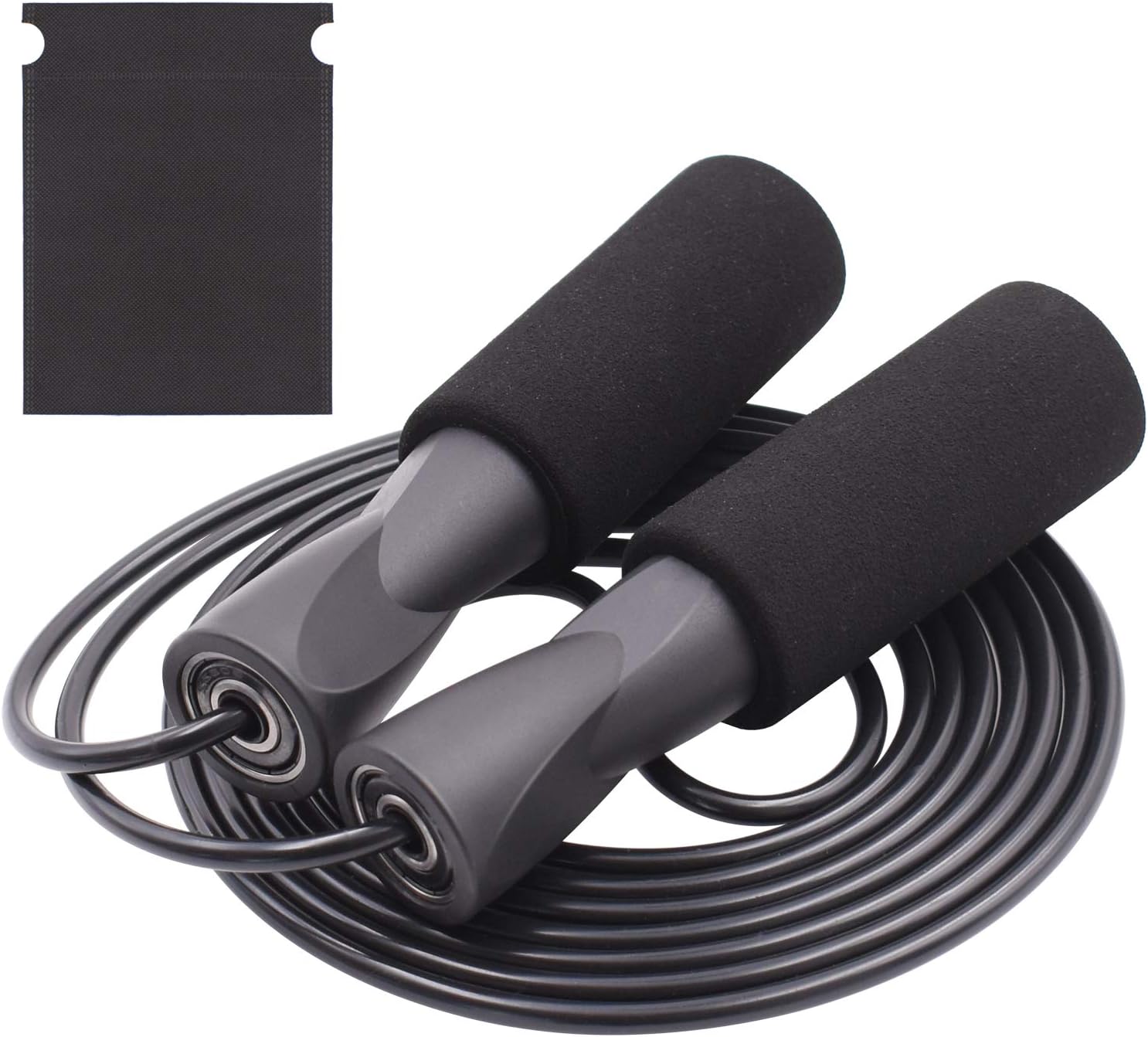 Jump Rope for Speed Skipping Rope Adjustable Weight Black wire rope